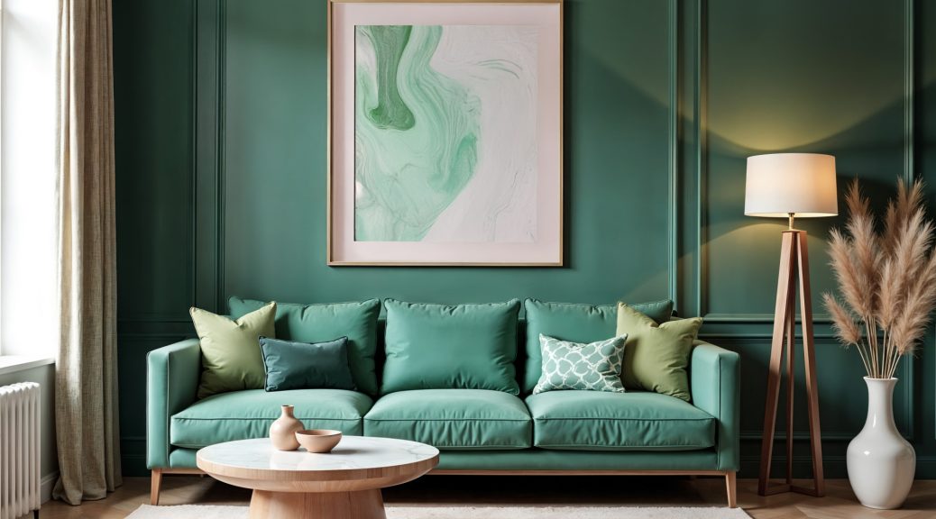 Quels meubles choisir pour un salon moderne en couleur verte ?